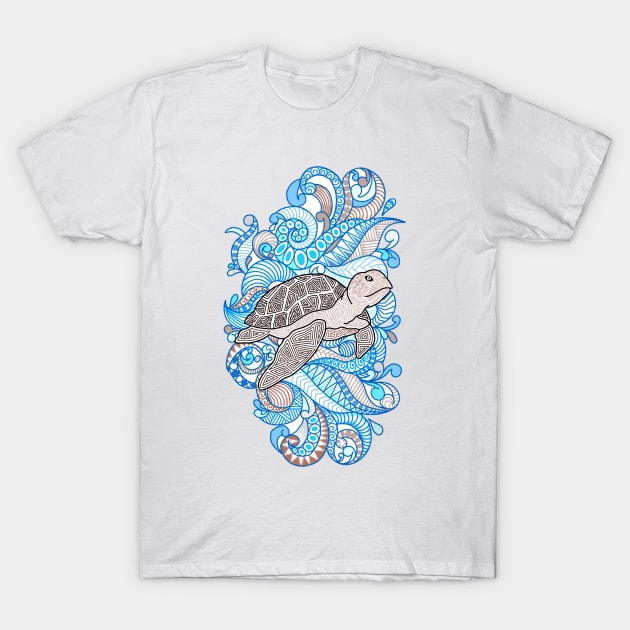 Turtle... just keeps swimming T-Shirt by paviash